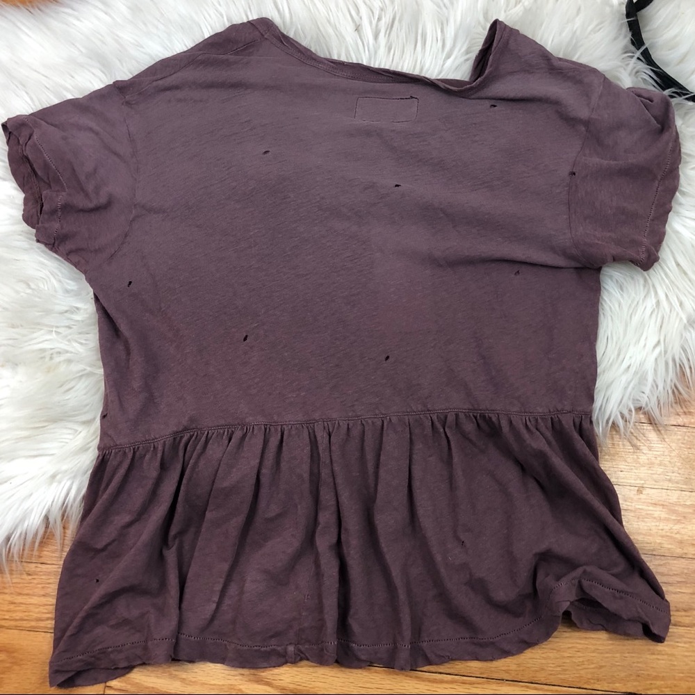 current/Elliott Girlie Tee Distressed Mauve Sz 1 - Picture 7 of 8